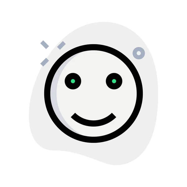 Smiley Visage Emoji Avec Sourire Pour Messager Internet — Image vectorielle