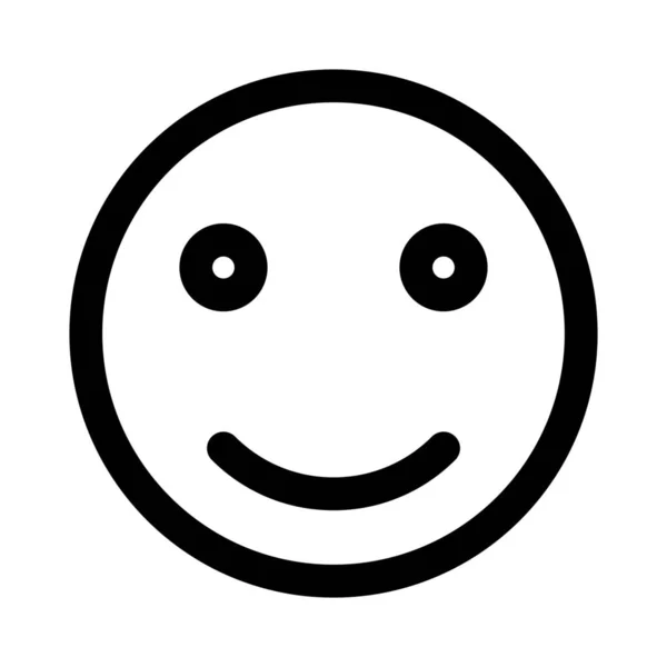 Emoji Cara Sonriente Con Una Sonrisa Para Mensajero Internet — Archivo Imágenes Vectoriales