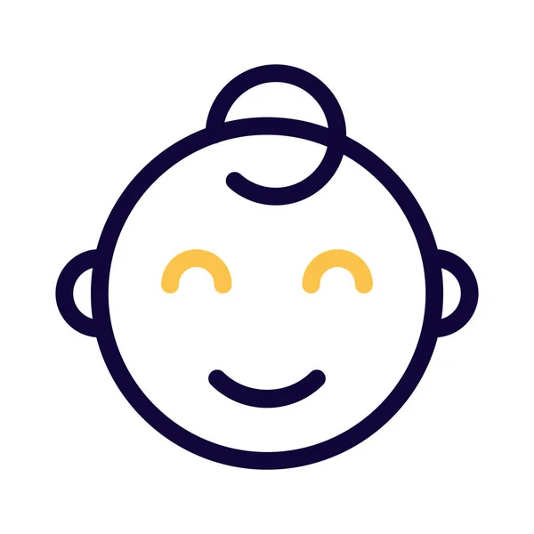 Bebê Sorridente Com Olhos Fechados Para Internet Messenger —  Vetores de Stock