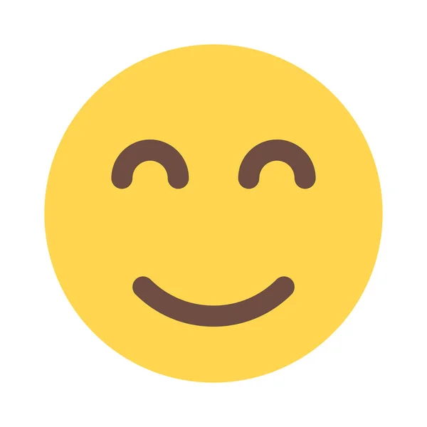 Sonríe Sonriente Con Los Ojos Cerrados Emoji Compartidos Internet — Archivo Imágenes Vectoriales