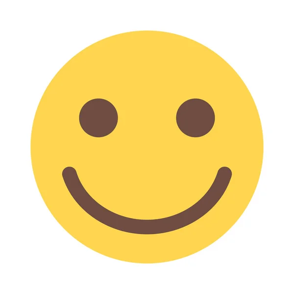 Full Smile Face Emoticon Shared Internet — ストックベクタ