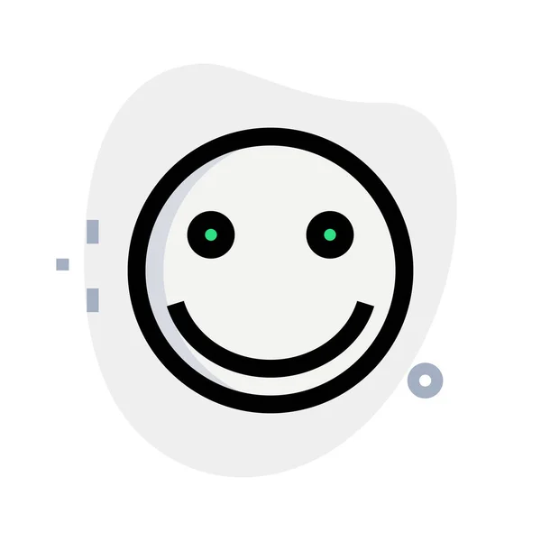 Sonrisa Completa Cara Emoticono Compartido Internet — Vector de stock