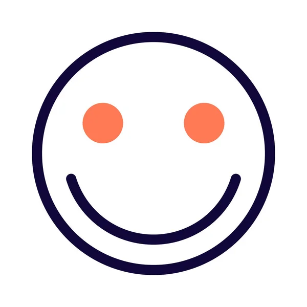 Fullt Leende Ansikte Emoticon Delas Internet — Stock vektor