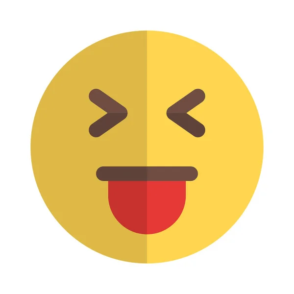 Plisser Visage Avec Langue Emoji Partagé Sur Internet — Image vectorielle