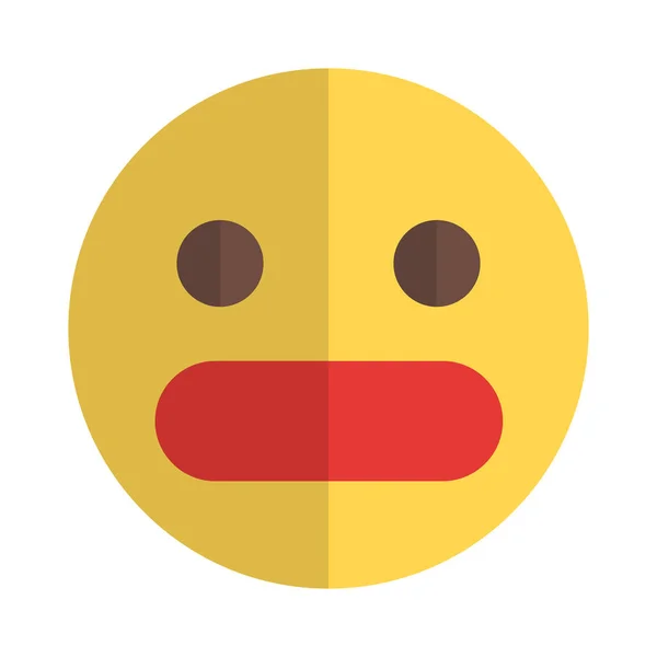 Mueca Emoji Nervioso Cara Compartida Internet — Vector de stock