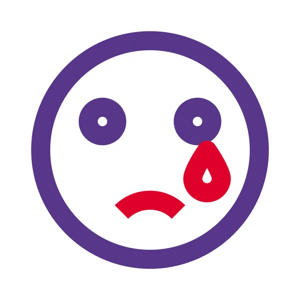 Chorando Emoji Com Lágrimas Fluindo Compartilhado Mensageiro —  Vetores de Stock