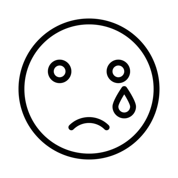 Emoji Llorando Con Lágrimas Que Fluyen Compartidas Messenger — Archivo Imágenes Vectoriales