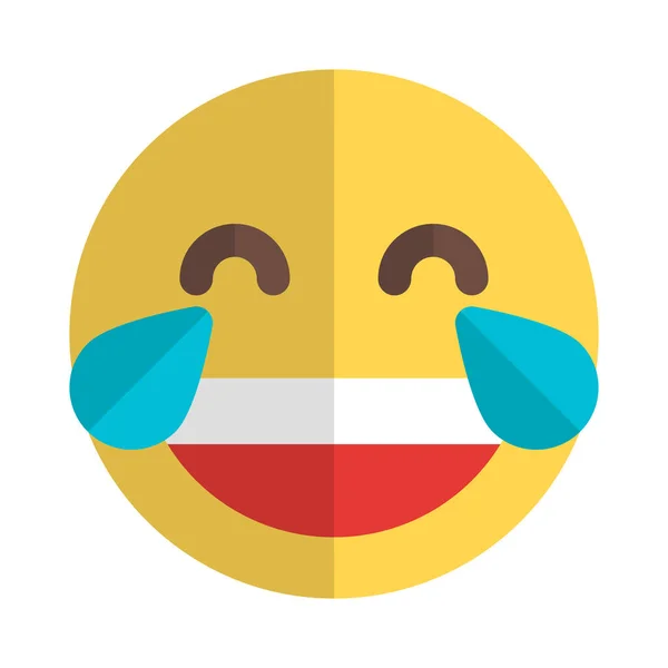 Lágrimas Alegría Emoji Compartidos Internet — Vector de stock