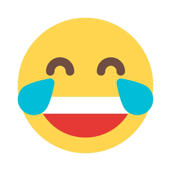 Lágrimas Alegría Emoji Compartidos Internet — Archivo Imágenes Vectoriales