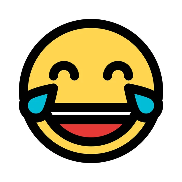 Lágrimas Alegría Emoji Compartidos Internet — Vector de stock