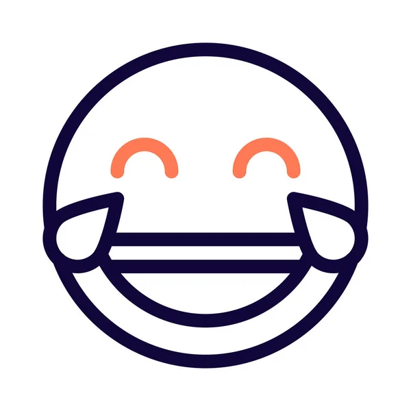 Lágrimas Alegría Emoji Compartidos Internet — Vector de stock