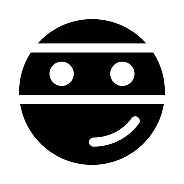 Ladrón Con Ojo Cubierta Cinta Parche Emoji — Vector de stock