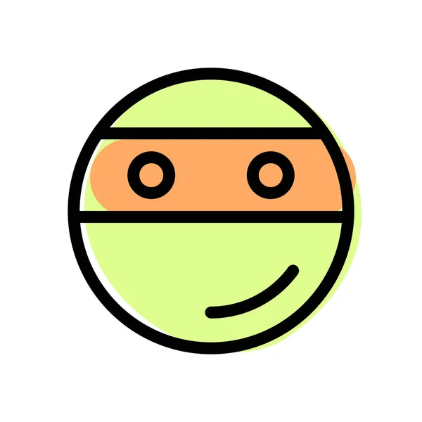 Κλέφτης Κάλυμμα Ματιών Κορδέλα Έμπλαστρο Emoji — Διανυσματικό Αρχείο