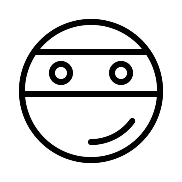Tolvaj Szemfedő Szalaggal Tapasz Emoji — Stock Vector