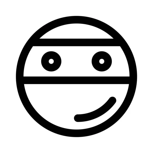 Tjuv Med Ögonskydd Band Patch Emoji — Stock vektor