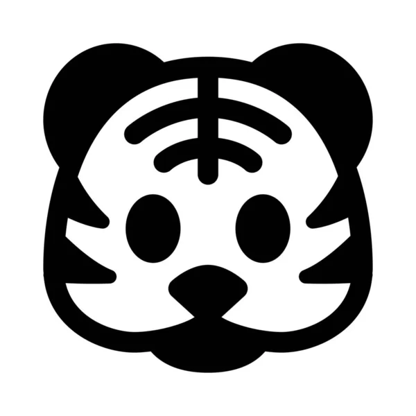 Carnívoro Tigre Rosto Representação Pictórica Emoji Compartilhado Nas Mídias Sociais —  Vetores de Stock