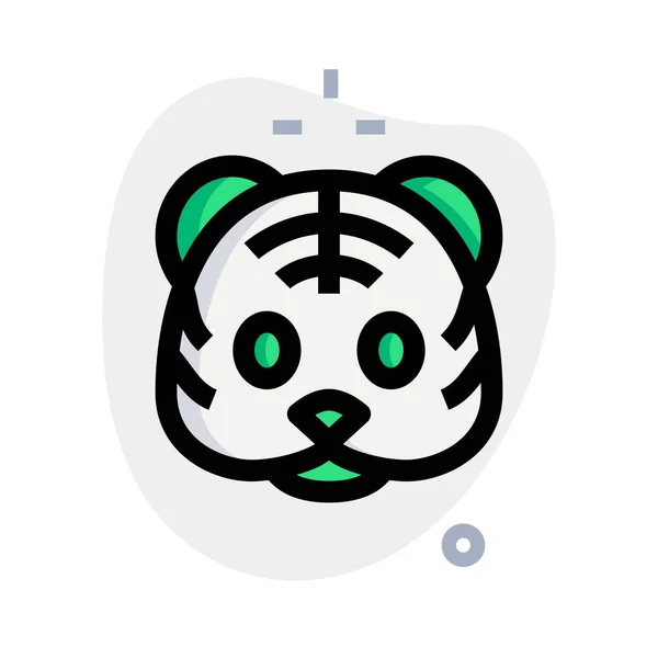 Ясоїдний Тигр Обличчя Графічне Представлення Емодзі Поділився Соціальних Мережах — стоковий вектор
