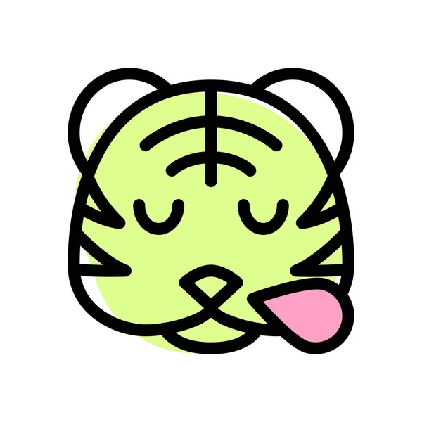 Tiger Snoring Sweat Drop Nose — ストックベクタ