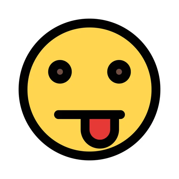 Funny Tongue Stuck Out Emoji Mocking Funny — ストックベクタ