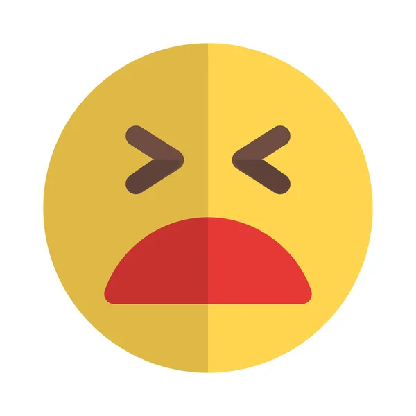 Gözleri Kapalı Yorgun Emoji Internette Paylaşılıyor — Stok Vektör