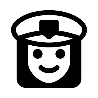 Görev üniformalı kadın polis karakteri emoji