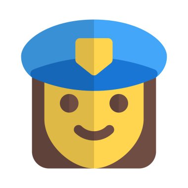 Görev üniformalı kadın polis karakteri emoji