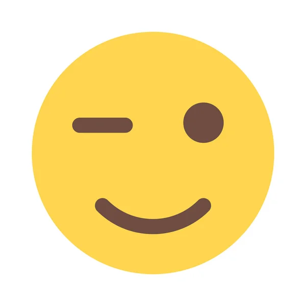 Pictorial Representation Winking Emoticon Shared Chat — 스톡 벡터