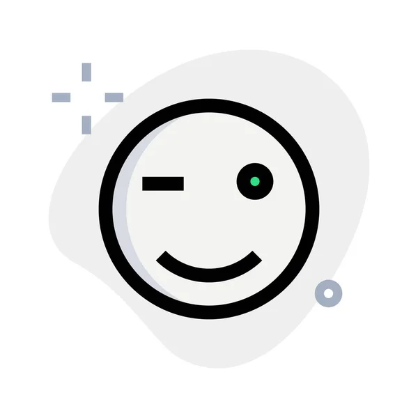 Bild Representation Blinkande Emoticon Delas Chatten — Stock vektor