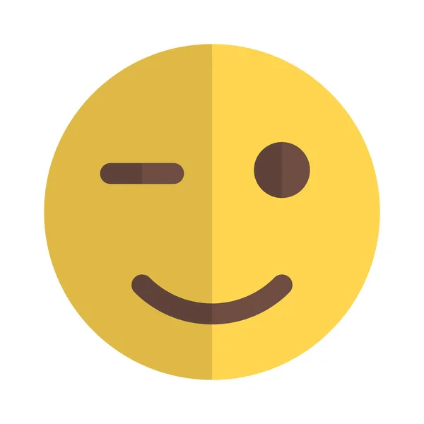 Pictorial Representation Winking Emoticon Shared Chat — 스톡 벡터