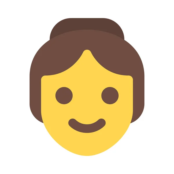 Woman Avatar Emoticon Shared Online Internet — ストックベクタ