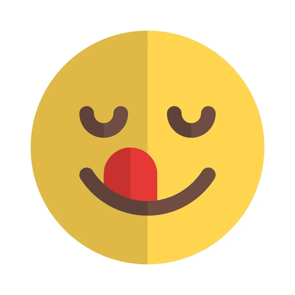 Fincsi Ízű Emoji Reakció Étkezés Után — Stock Vector