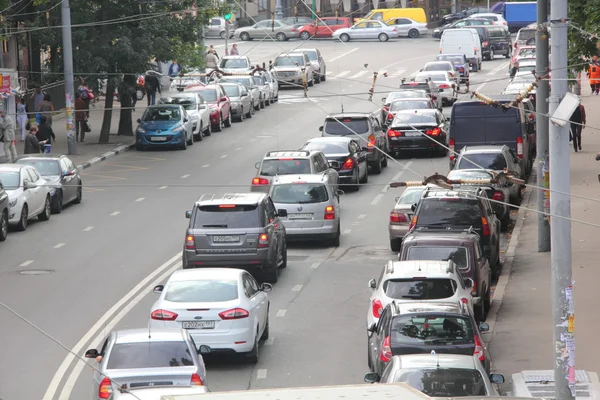 Rua City. Carros . — Fotografia de Stock