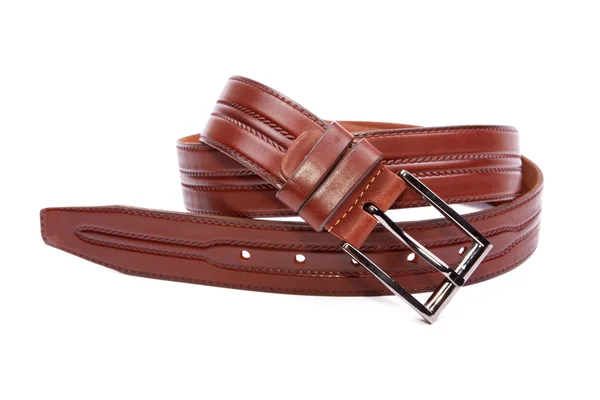Man's fashion belt isolated on a white background — Stock Photo, Image
