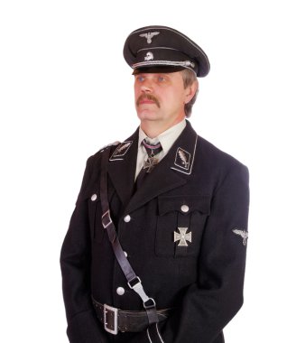 adam beyaz zemin üzerine form standartenfuehrer SS