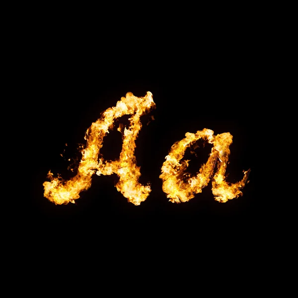 Fire font — Stock Photo, Image