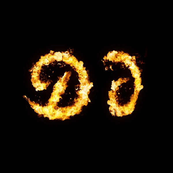 Fire font — Stock Photo, Image