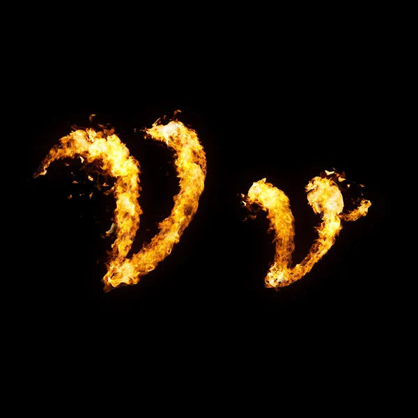 Fire font — Stock Photo, Image