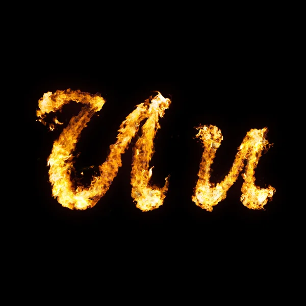 Fire font — Stock Photo, Image