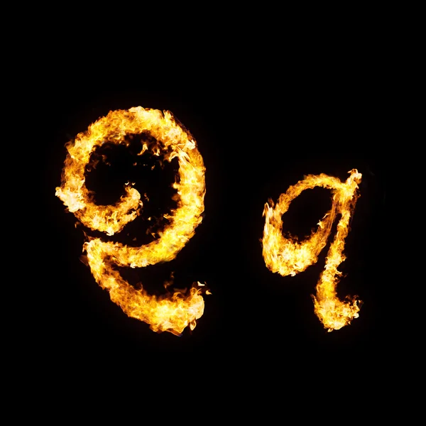 Fire font — Stock Photo, Image