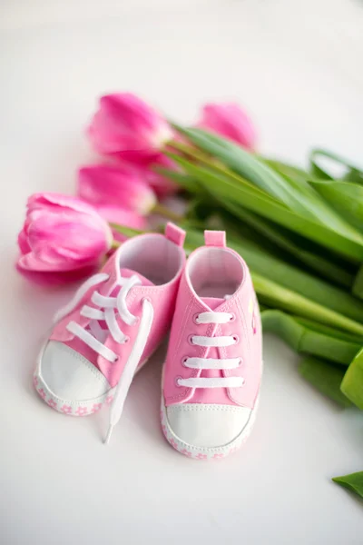 Baby girl shoes — Stock Photo, Image