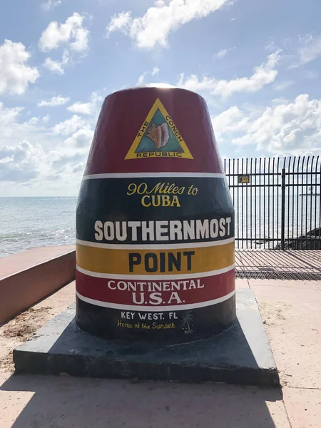 Punto Más Meridional Los Estados Unidos Continentales Key West Florida —  Fotos de Stock