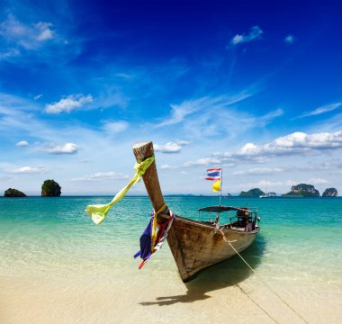Long tail tekne Beach, Tayland