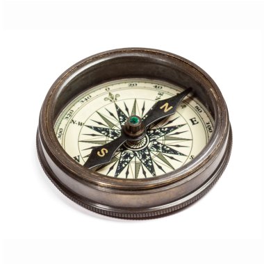 eski vintage pusula izole