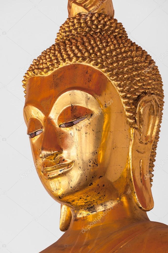 Buddha statue head close up, Thailand