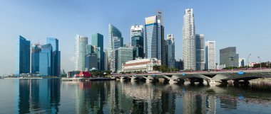 Singapore business center panorama clipart