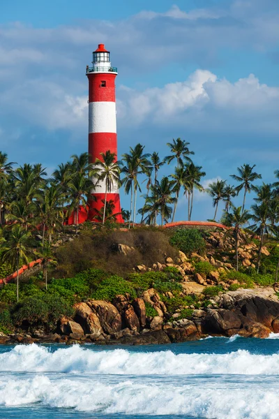 Kovalam (Vizhinjam) lighthouse. Kerala, India — Stock Photo, Image