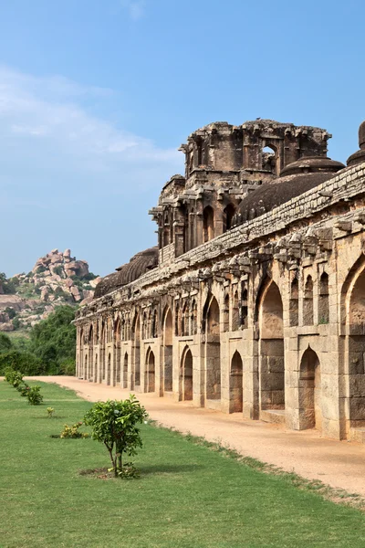 Ancient ruins of Elephant Stables — Stock Photo, Image