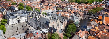 Bruges (brugge), Belçika Hava görünümünü Panoraması