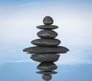 Zen taşlar denge kavramı