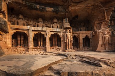 Statues of Jain thirthankaras clipart